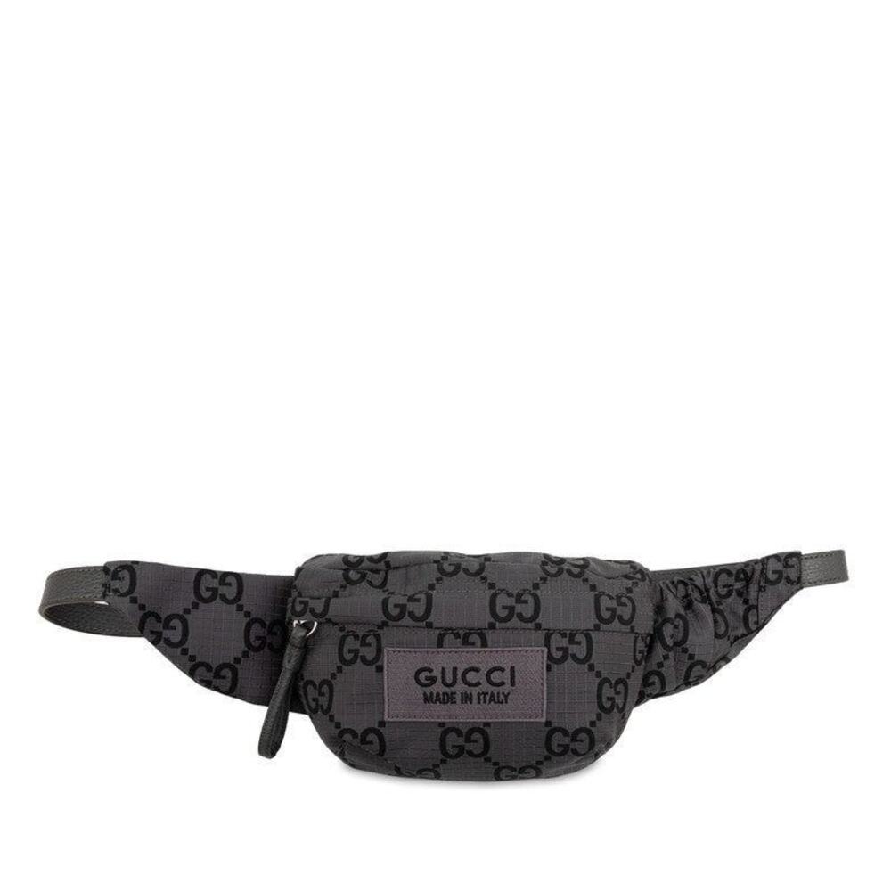 Gucci GG Nylon Waist Bag Body Bag Gray